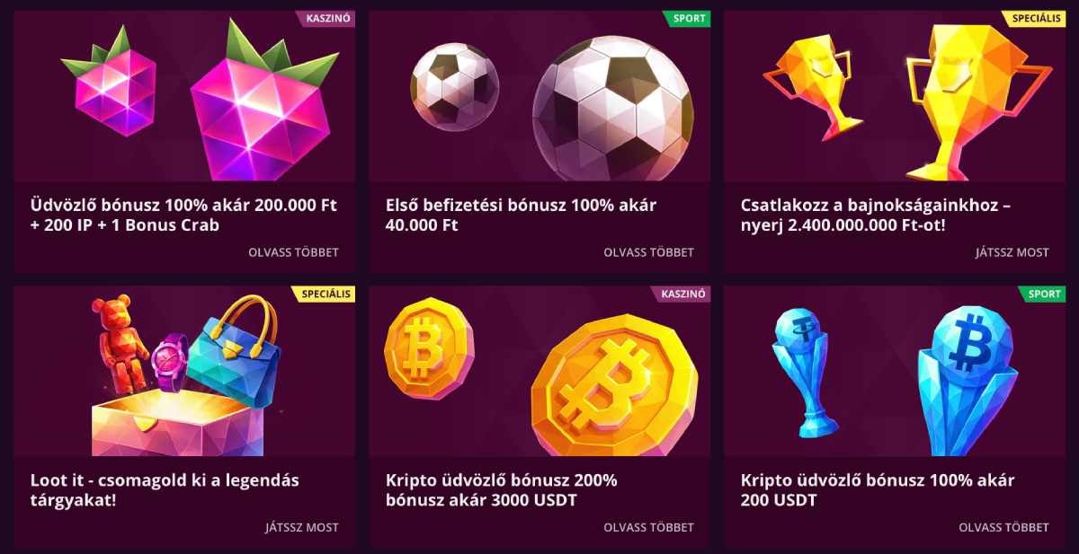 Malina Casino bónuszok